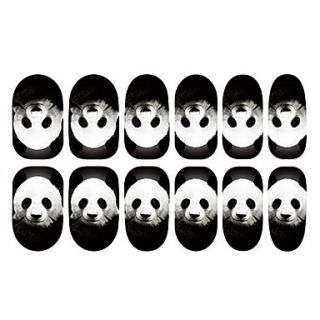 12PCS Panda Pattern Luminous Nail Art Stickers