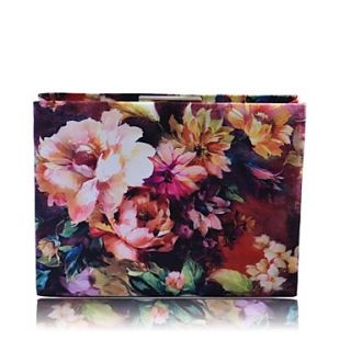 Women Oil Paiting Flowers Cotton Evening Handbags/ Day Clutches More Colors Available