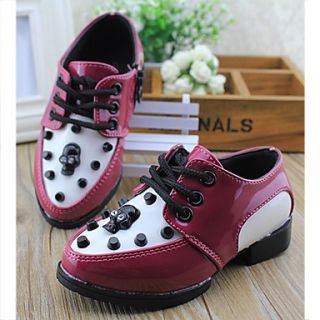 Childrens Spring Skull Rivet Head Leather Casual Shoes