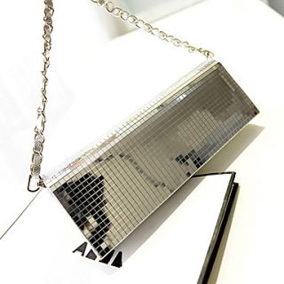 N PAI Womens Fashion Dimonade Chain Bag(Silver)49