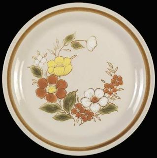 Mountain Wood Trellis Blossom Dinner Plate, Fine China Dinnerware   Floral Cente