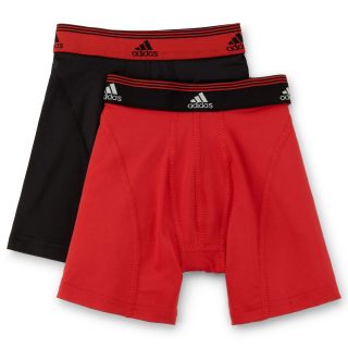 Adidas 2 pk. Sport Boxer Briefs   Boys 8 20, Red/Black, Boys