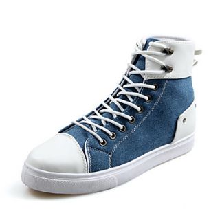 Trend Point Mens Fashionable Slim Fit Canvas Sneakers(Blue)