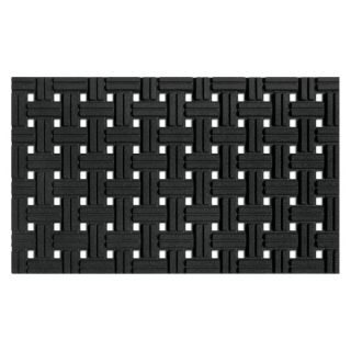 Apache 60 560 0900 01800030 Rubber Weave Utility Doormat   Black   18 x 30 in.  