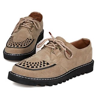 Trend Point Mens Popular Fitted Suede Shoes(Light Brown)
