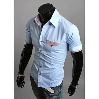 Midoo Short Sleeved Slim Shirt (Light Blue)