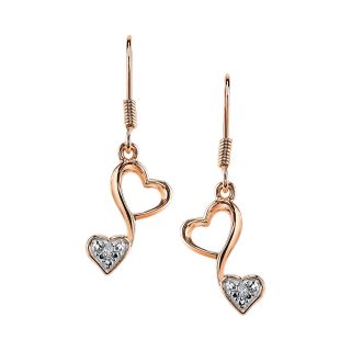 Love Grows Diamond Accent Heart Earrings, Womens