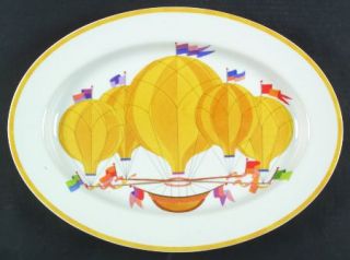 Williams Sonoma Montgolfiere 16 Oval Serving Platter, Fine China Dinnerware   Y