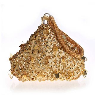 BPRX New WomenS Exquisite Handmade Triangle Evening Bag (Gold)