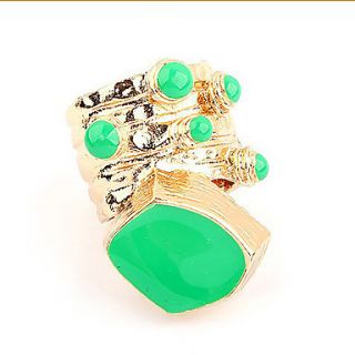 Ravier Womens Vintage Green Special Pattern Ring