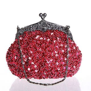 BPRX New WomenS Exquisite Shape Paillette Evening Bag (Wine)