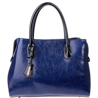 XIUQIU Womens Cute Leather Tote Bag(Dark Blue)