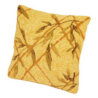 Indoor/ Outdoor South Beach Ivory Leaves Pillow