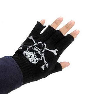 Cool Skull Pattern Half Finger Gloves for Outdoor Sports Activities