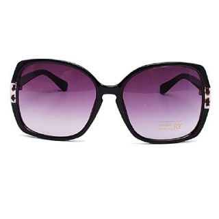 Helisun Womens Large Frame Square LensSunglasses With UV Protection 962 (Black)