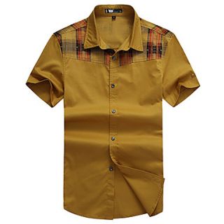 ARW Mens Stand Collar New Style Short Sleeve Shirt