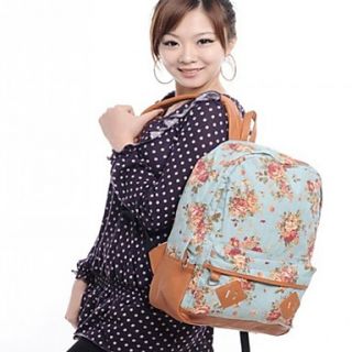 Womens Huge Capacity Floral Canvas Backpack