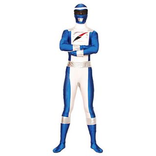Power Ranger GoGo Sentai Boukenger Bouken Blue Zentai Cosplay Costume