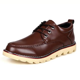 Trend Point Mens Popular Artificial Leather Shoes(Brown)