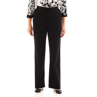 Alfred Dunner Monte Carlo Pull On Pants   Petite, Black, Womens