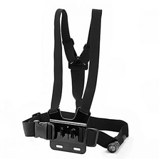 HGYBEST Freedom Comfortable Elastic Chest Belt for GoPro Hero 3 / 3 / 2 / Flashlight   Black