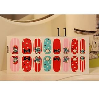 New Arrival Summer Nail Art Cartoon Stickers With 3D Bow knot