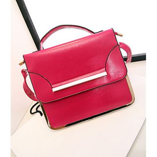 Fenghui Womens Basic Envelope Bag Messenger Fuchsia Tote