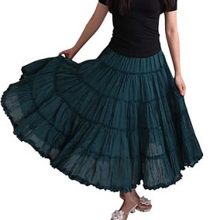 Womens Long Maxi Pure Layered Elastic Skirts