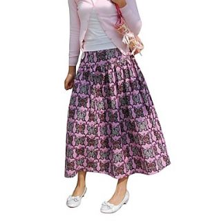 Womens Long Maxi Floral Printed Folk Elastic Skirts