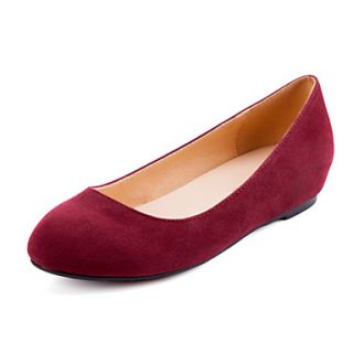 XNG 2014 New Sweet Round Head Casual Heel Lifted Shoes (Wine)