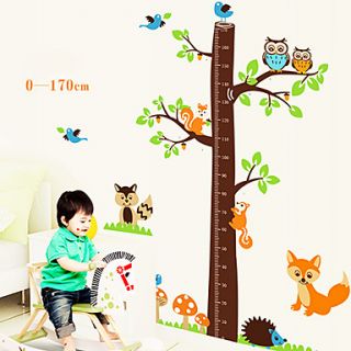 Cartoon Tree Height Wall Stickers