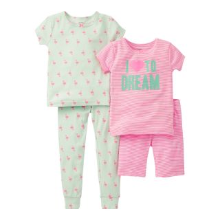 Carters 4 pc. Flamingo Pajamas   Girls 2t 5t, Pink, Girls