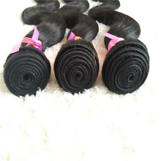 12 Inch Peruvian Body Wave Weft 100% Virgin Remy Human Hair Extensions 3Pcs