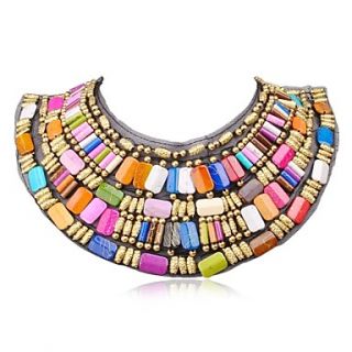 Colorful Bohemian Style Trendy Bib Statement Necklace