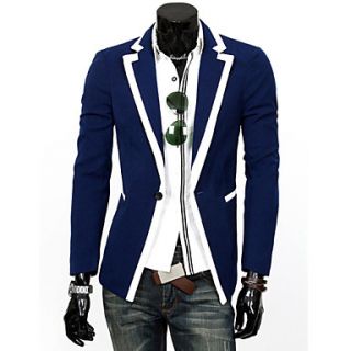 Cocollei mens leisure bodycon jacket suit (blue)