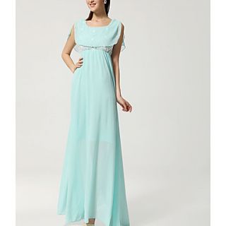 Zhulifang Womens Chiffon Solid Color Fitted Dress