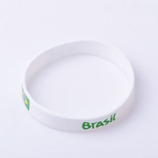 Brazil 2014 World Cup White Silica Gel Bracelets