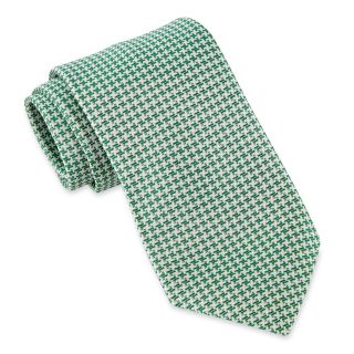 Stafford Casablanca Houndstooth Tie, Green, Mens