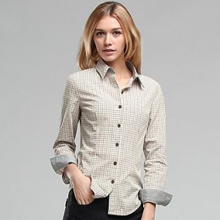 Veri Gude Womens Long Sleeve Korean Comfortable Bodycon 100% Cotton Shirt