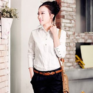 Veri Gude Womens Fashion Bodycon 100% Cotton Korean White Shirt