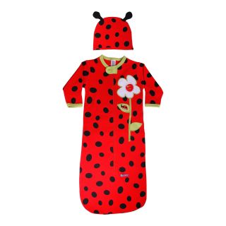 Sozo Ladybug Bunting and Cap Set, Red/Black, Red/Black, Girls