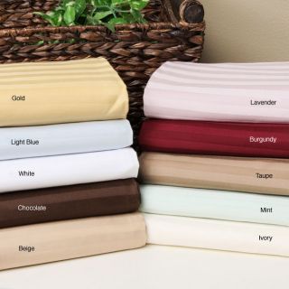 Egyptian Cotton 650 Thread Count Olympic Queen Striped Sheet Set