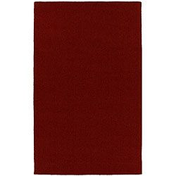 Hard twist Red Wool Rug (5 X 8) (redPattern solidMeasures 1 inch thickTip We recommend the use of a non skid pad to keep the rug in place on smooth surfaces.All rug sizes are approximate. Due to the difference of monitor colors, some rug colors may vary