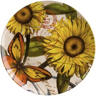 Nature Set of 4 Sunflower Salad Plates