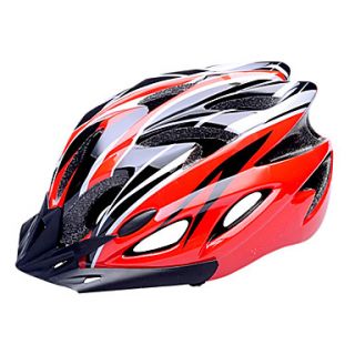 FJQXZ EPSPC Red and Black Integrally molded Cycling Helmet(18 Vents)