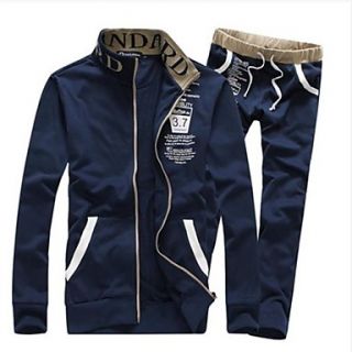 Mens Fashion Sports Casual Printing Long Sleeve Coat Suits