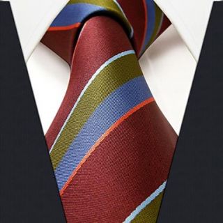Mens Casual Silk Stripe Multicolor Necktie