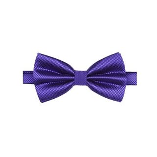 Mens Fashion Solid Colour Blue Purple Bowtie