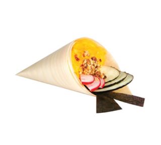 Cal Mil Gourmet Display Serving Cone   Woodgrain