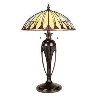 Tiffany Alahambre With Burnt Cinnamon Finishtable Lamp